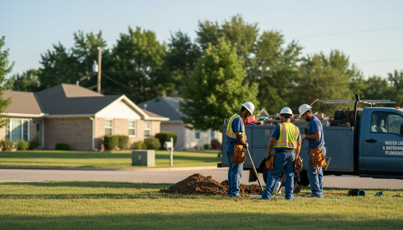 Residential water line and bathroom plumbing service in Minto, ND